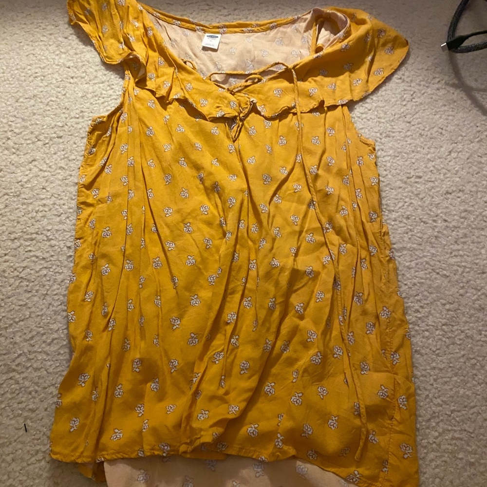 Yellow Floral Women's Top